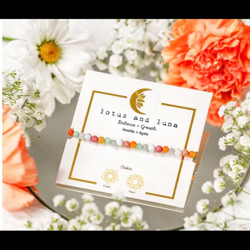 Lotus and Luna balance and growth bracelet